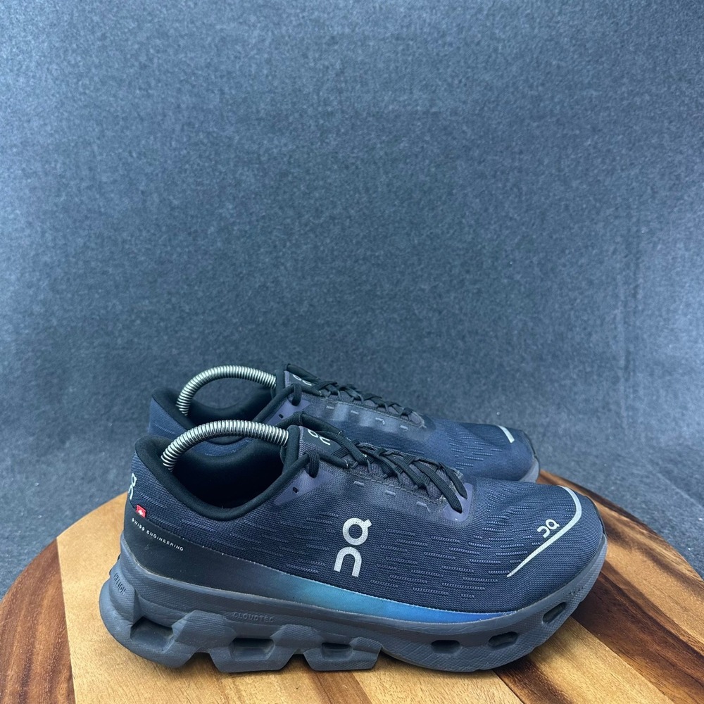 On Cloud Cloudspark Running Shoes Women's Sz 11 Black Blueberry 3WE10401947